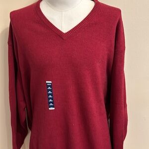 Izod Red 4XL 100% Cotton V-Neck Sweater